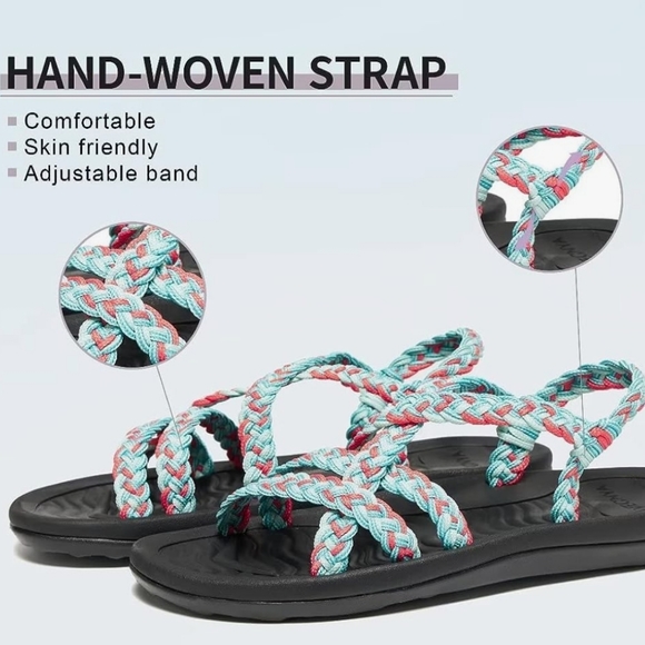 MEGNYA Women's Comfortable Walking Sandals with Arch Support size 7- New - Picture 5 of 9